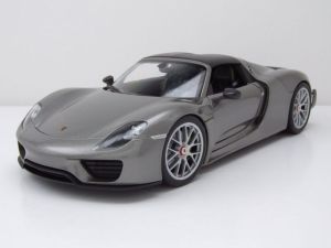 WEL18051HTNOIR - PORSCHE 918 Spyder cabriolet zwart 2012 grijs