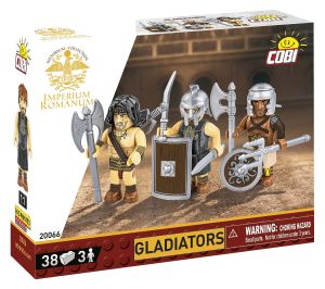 COB20066 - 3 Gladiatorenfiguren met accessoires - 38 stuks