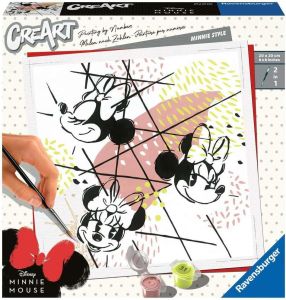 RAV201273 - CreArt DISNEY Minnie Style met schilderij 20x20 cm