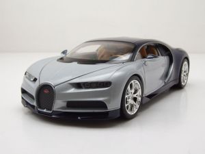 WEL24077ARGENT - BUGATTI chiron 2017 Zilver en blauw