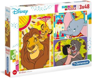 CLE25236 - Puzzels 3x48 Stuks DISNEY Dieren - 32x22 cm