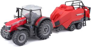 BUR31667 - MASSEY FERGUSON 8740S met balenpers