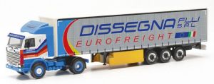 HER316729 - SCANIA 142 4x2 met 3-assige dekzeilaanhangwagen DISSEGNA