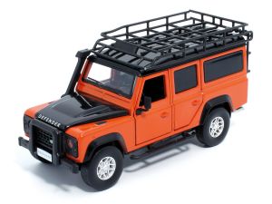 TAY32105010 - LAND ROVER defender 110 Oranje met lichten en geluiden