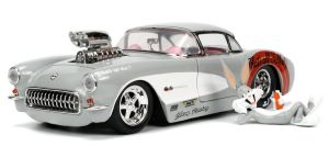 JAD32390 - CHEVROLET Corvette met BUGS BUNNY grijs beeldje 1957