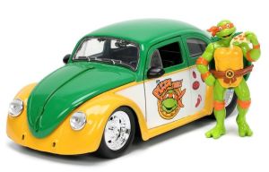 JAD33741 - VOLKSWAGEN Kever Ninja Turtles met MICHELANGELO figuur 1959