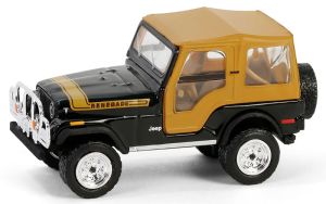 GREEN35290-C - JEEP CJ-5 Renegade 1976 zwart en bruin uit de ALL-TERRAIN serie in blisterverpakking