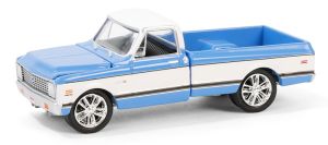 GREEN37310-E - 1971 CHEVROLET C10 Super Cheyenne Blue uit de BARRETT JACKSON reeks in blisterverpakking