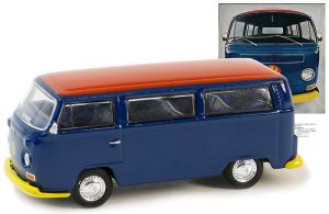 GREEN39140-D - VOLKSWAGEN Type 2 T2 1968 Blauw uit de serie VINTAGE AD CARS in blisterverpakking