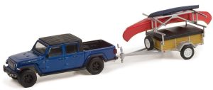 GREEN32240-C - JEEP Gladiator Texas 2021 met aanhanger en kano's uit de HITCH & TW serie in blisterverpakking