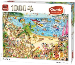 KING56017 - 1000 stukjes Puzzel Comic Collectie Hawaii