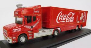 OXF76TCAB004CC - SCANIA T CAB 4x2 met aanhangwagen 2 assen COCA-COLA Noël