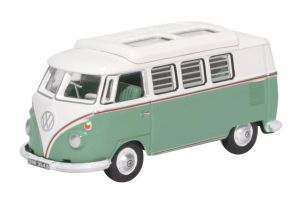 OXF76VWS002 - VOLKSWAGEN Type 1 Samba bus turkoois blauw en wit