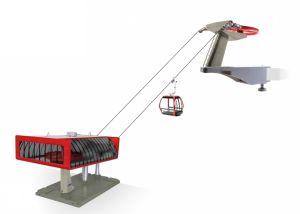 JC84381 - Gondellift in rood en zwart