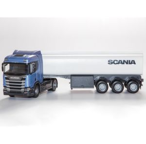 EMEK90600 - SCANIA R450 4x2 metallic blauw met 3-assige tankaanhangwagen