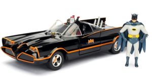 JAD98259 - Klassieke BATMOBILE uit 1966 met figuur van BATMAN en ROBIN