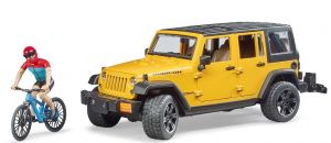 BRU2543 - JEEP Wrangler Rubicon met fiets en wielrenner