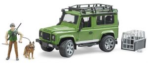 BRU2587 - LAND ROVER Defender met boswachter en hond