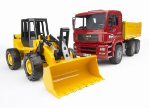 BRU2752 - MAN TGA 6x4 kipper met Ech1/16 lader