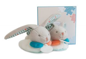 DC2985 - RABBIT HAPPY - Pantoffels met rammelaar - 6/12 maanden