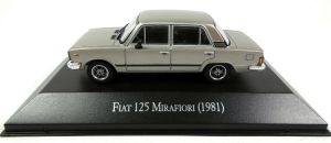 MAGARGAQV09 - FIAT 125 Mirafiori 1981 grijze 4-deurs sedan verkocht in blisterverpakking