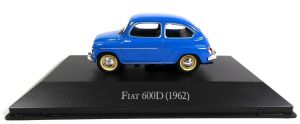 MAGARG04 - FIAT 600D 2 deuren 1962 blauw verkocht in blister