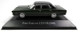 MAGARG41 - FORD Fairlaine LTD V8 1969 sedan 4 deurs groen zwart dak verkocht in blister