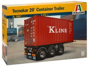 ITA3887 - TECNOKAR 3-assige containeraanhanger met 20-voet Kline containermodel om te monteren en te schilderen