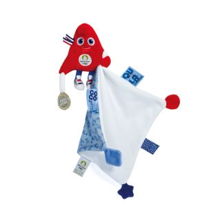 JO2420 - Platte knuffel baby mascotte van de Olympische Spelen Parijs 2024 - 22 cm