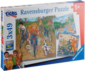 RAV080663 - 3 puzzels van 49 stukjes - Op avontuur met TKKG