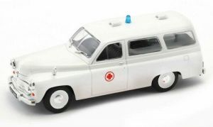 MAGPCWAR202A - WARSZAWA 202A 1959 wit gepolijste ambulance verkocht in blister