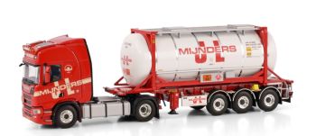 WSI01-4088 - SCANIA R Highline CR20H 4x2 met containerdeur en 3-assige tankcontainer - J.L. MIJNDERS TRANSPORT