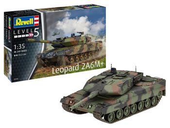 REV03342 - LEOPARD 2 A6M+ tank, in elkaar te zetten en te schilderen