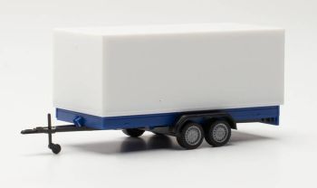 HER055437 - Tandem trailer blauw en wit