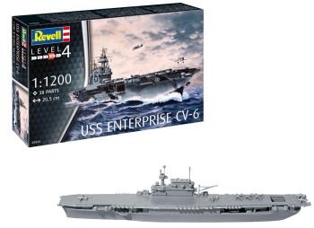 REV05824 - USS Enterprise CV-6 in elkaar te zetten en te schilderen