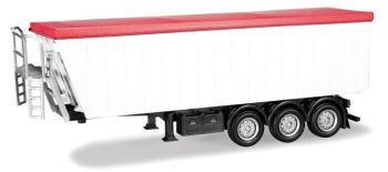 HER076555-003 - Aanhangwagen 3 Assen Wit met rood dekzeil