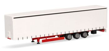 HER077064 - Dekzeilaanhangwagen Lowliner 15m 3 assen wit