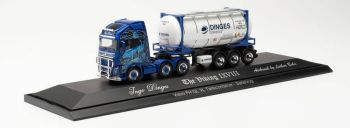 HER122184 - VOLVO FH GL 6X2 met oplegger XL tankcontainer INGO DINGES