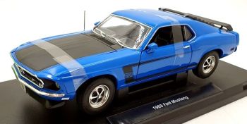 WEL12516BLEU - FORD Mustang boss 302 1969 blauw