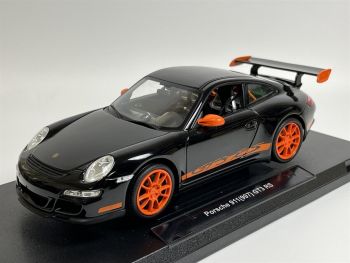 WEL18015NOIR - PORSCHE GT3 rs 2007 Zwart met oranje velgen