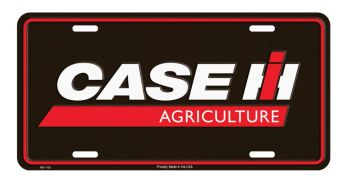 SIGN-1812 - CASE IH metalen plaat zwart - 30 x 15 cm