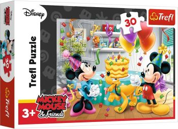 TRF18211 - 30-delige puzzel DISNEY - Mickey's verjaardagstaart