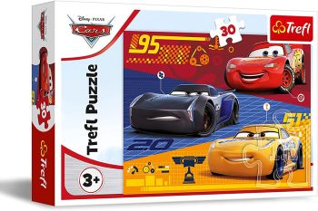 TRF18274 - 30 Stuks puzzel DISNEY - CARS voor de race