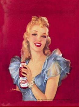 IES09P - Plaatwerkplaat: Pin-Up rood Pepsi Cola