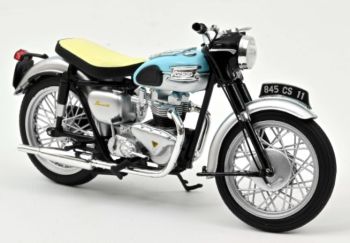 NOREV182040 - TRIUMPH Bonneville 1959 Blauw en zilver