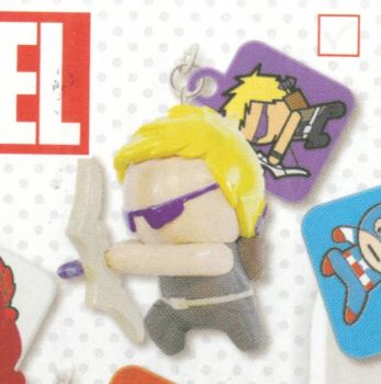 T8884A - MARVEL beeldje sleutelhanger met twee Stikers - HAWKEYE