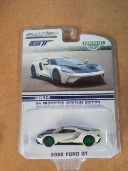 GREEN30344VERT - FORD GT 2022 Prototype Heritage Edition groene velgen verkocht onder blisterverpakking