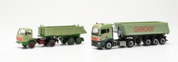 HER316699 - MAN TGS TM 4x2 met 3-assige kipper en MERCEDES-BENZ B 4x2 met 2-assige kipper - 100 jaar GEIGER