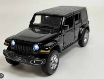 TAY321120002 - JEEP Wrangler Sahara Zwart met geluid en licht