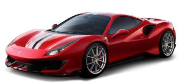 BUR36052RO - FERRARI 488 Pista Rood en Wit